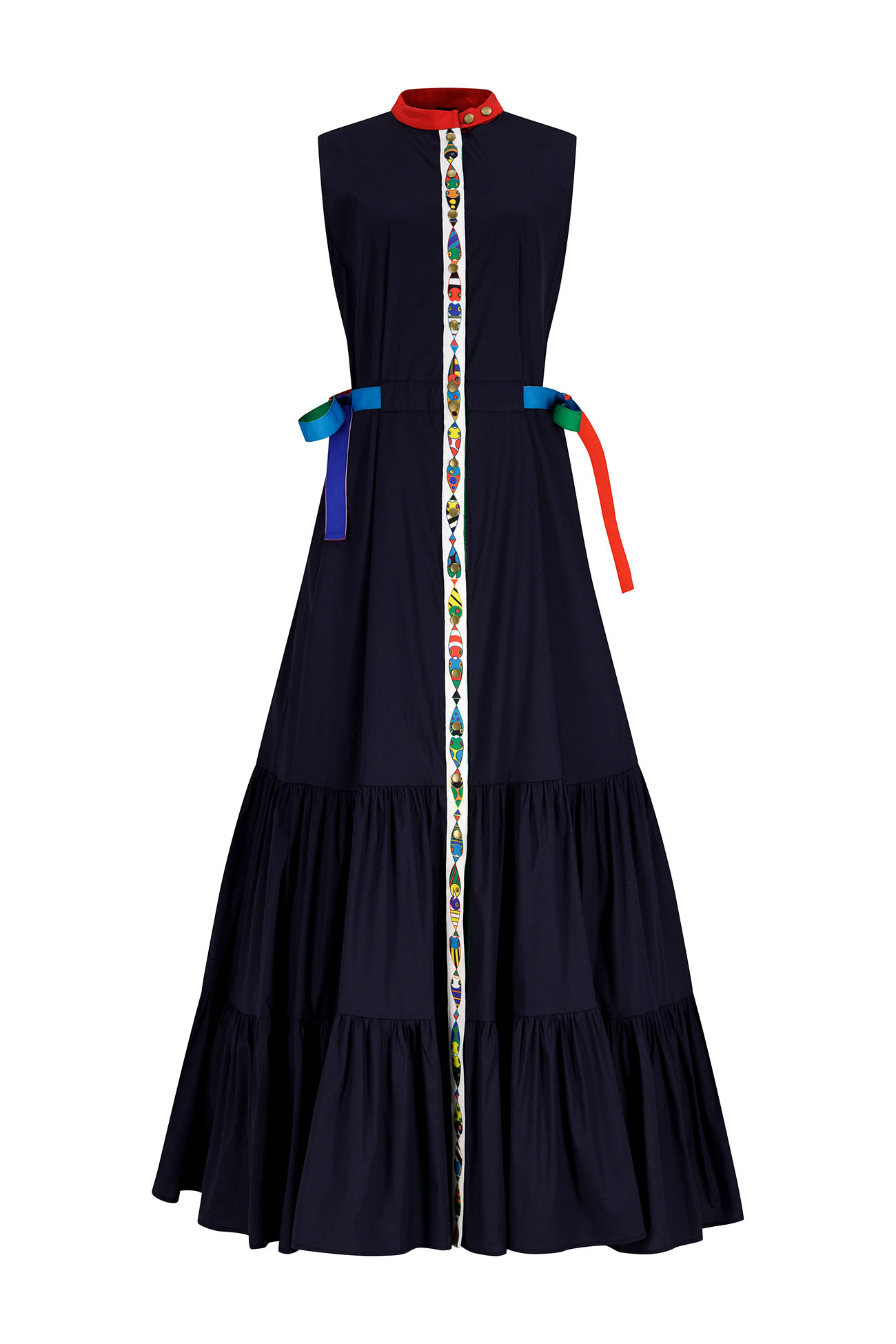 Sleeveless Maxi Frilled Dress