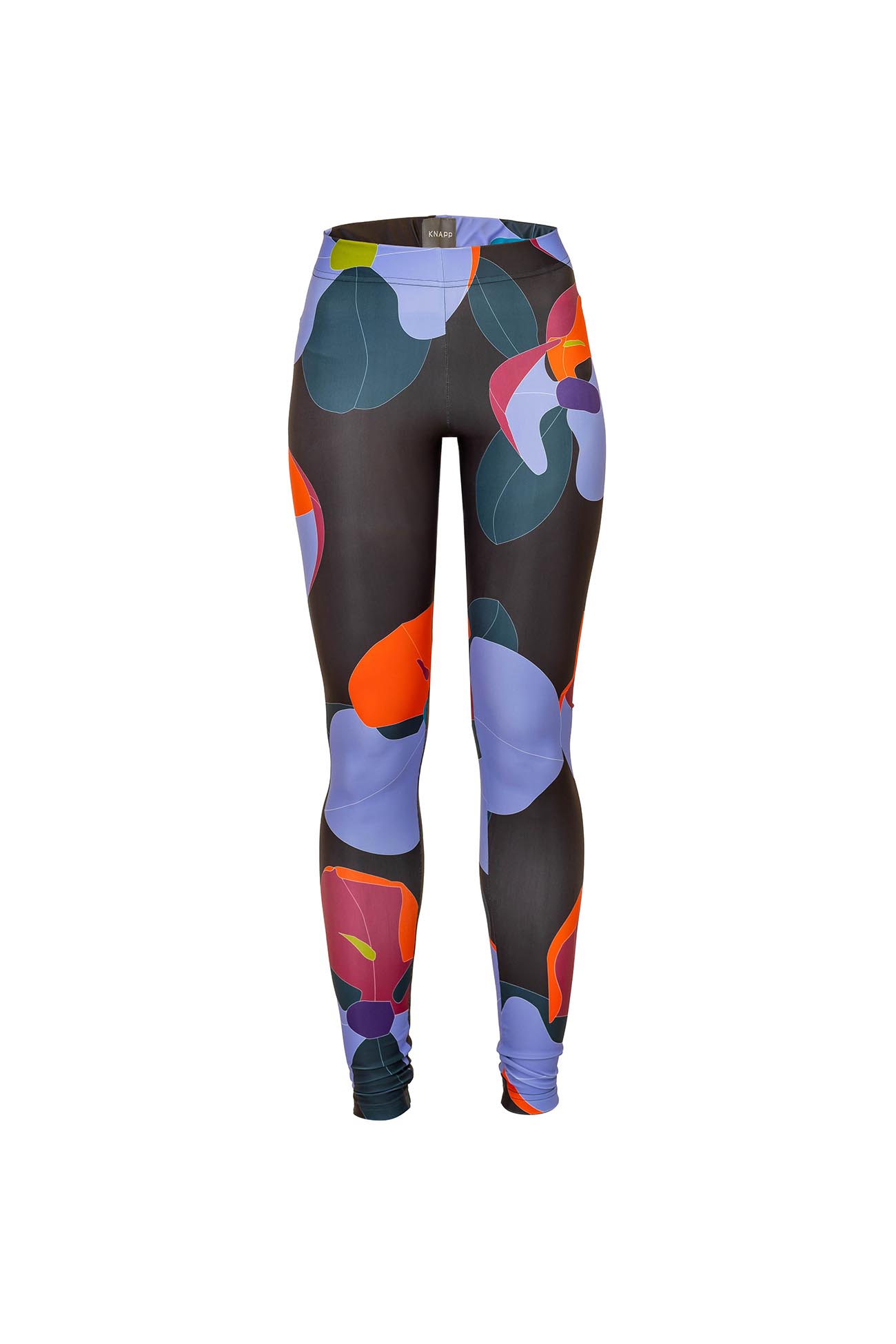 Lycra leggings in custom made orchid giant print